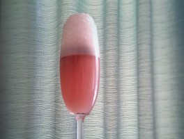 Peach Lambic and Raspberry Liqueur Float